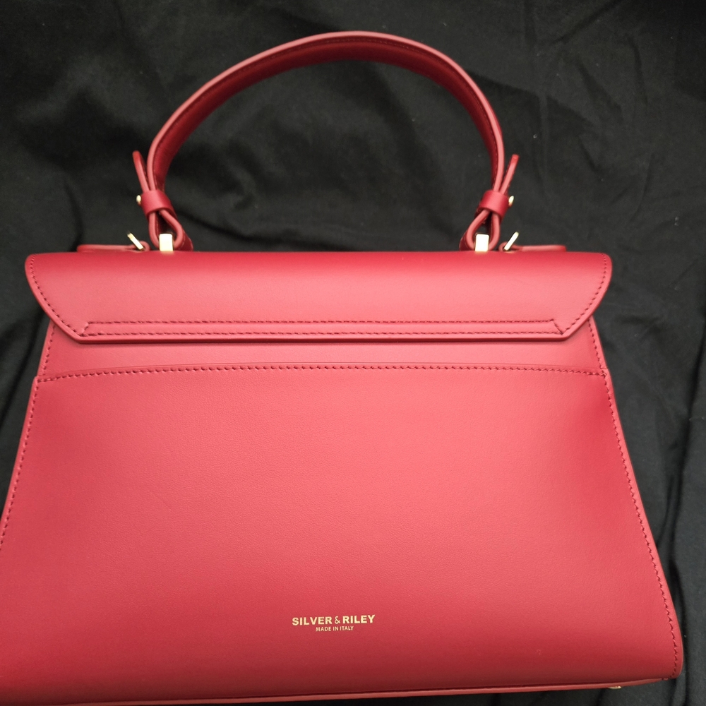 Silver & Riley Red Leather Satchel - Picture 10 of 16